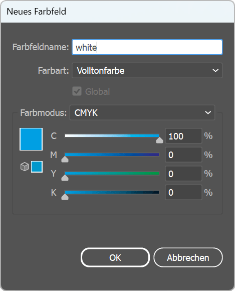 Configuración del color especial white