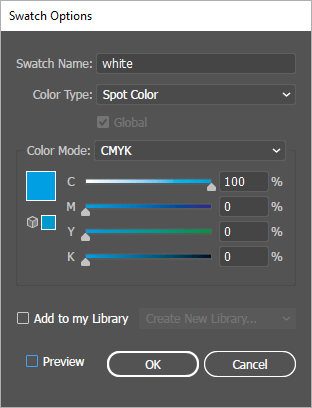 Configuración del color especial white